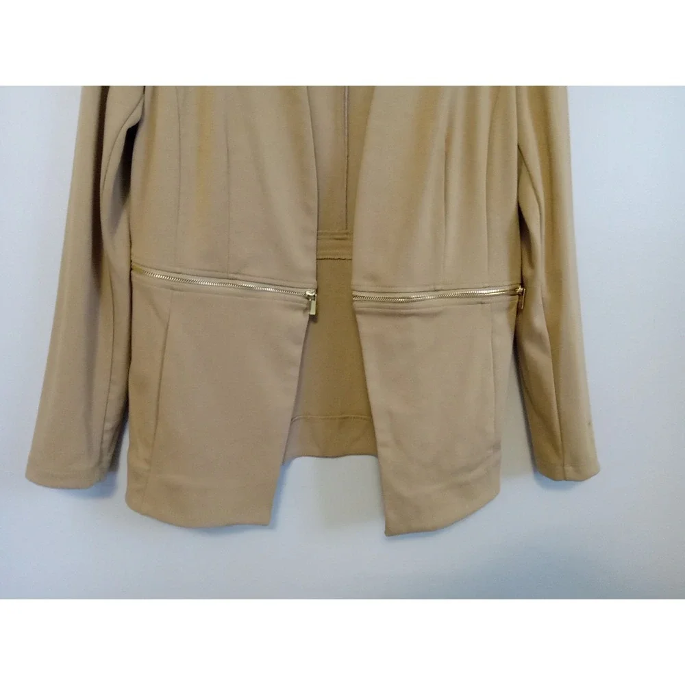 Grace Elements Heather Wheat Zip Design Longsleeve‎ Cardigan Jacket Size Xlarge
